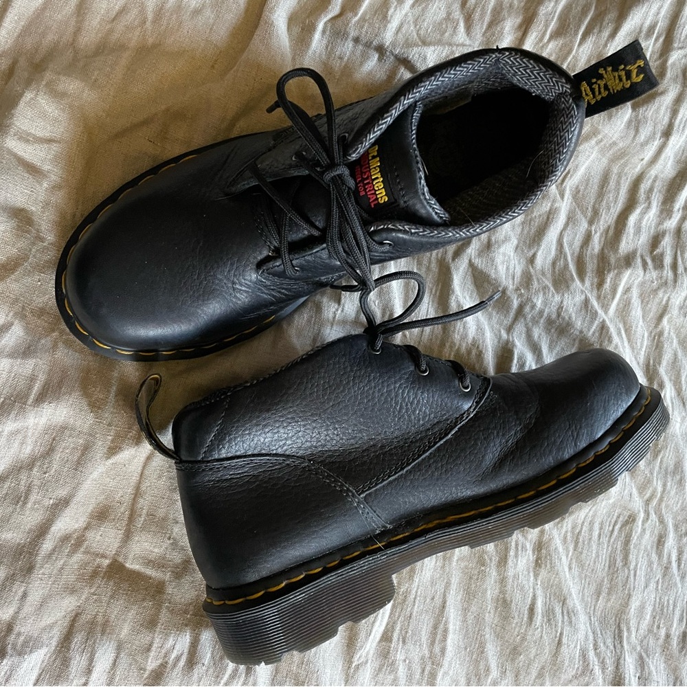 Dr. Martens herringbone trim safety boots